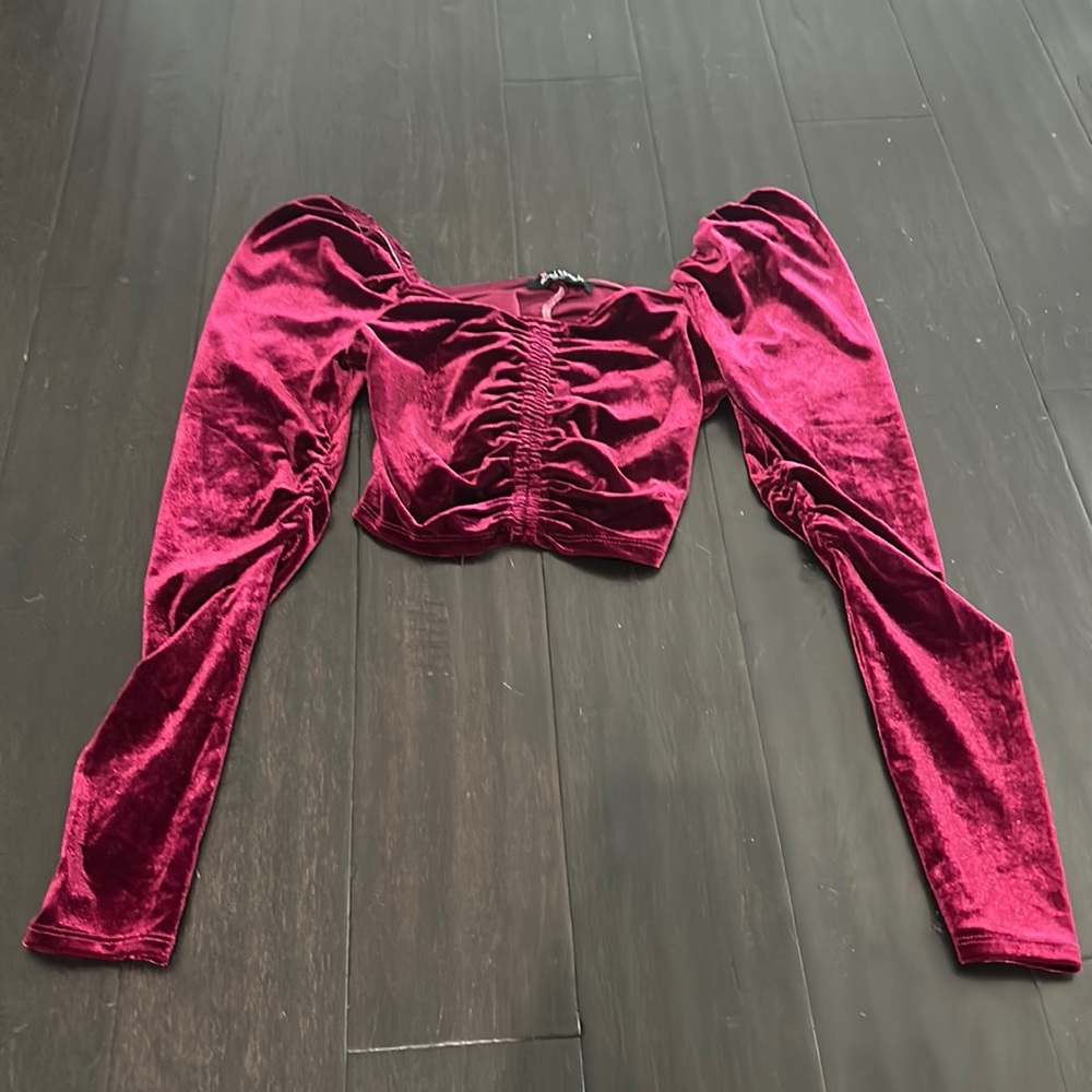 Mixed threads crop top